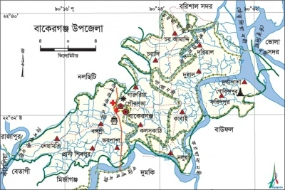 Bakerganj Upazila Map